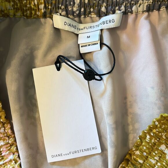 New! Diane von Furstenberg Jade SILK Skirt in Stella Fresco Rock Size M - Picture 11 of 16
